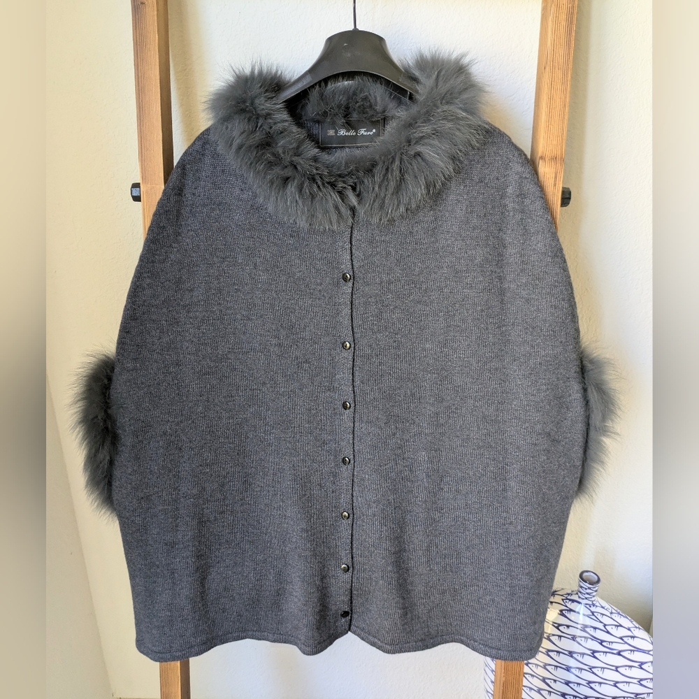 Belle Faire with Luxurious Fox Fur Trim - One Size
